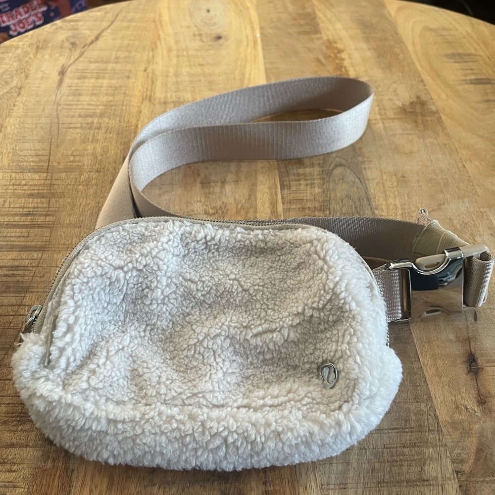 Cozy Cream Sherpa Crossbody Bag